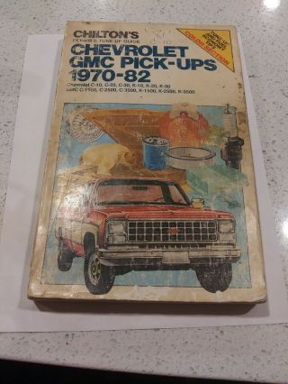 Vintage Chilton 19089 Chevrolet Gmc Pickups 1970 - 1982
