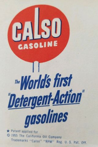 1955 CALSO Gasoline American & National League Schedule Baseball 2