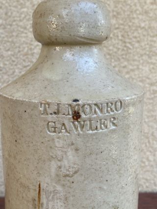Antique Impressed Ginger Beer Bottle TJ Monro Gawler South Australia 2