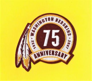 Washington Redskins 75th Anniversary 2007 Nfl Uniform Patch