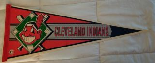Mlb Cleveland Indians Chief Wahoo Pennant Baseball Pennant Flag Vintage Wincraft