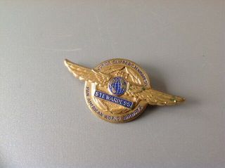 Pan American World Airways " Junior Clipper Stewardess Badge " 1950s