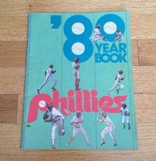 Philadelphia Phillies Official 1980 Mlb Baseball Yearbook Pete Rose Mike Schmidt