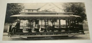 Vintage Photo Torrington And Winchester Street Railway Co Trolley Train