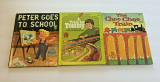 Vintage Wonder Books Peter Goes To School A Train For Tommy The Choo Choo Train