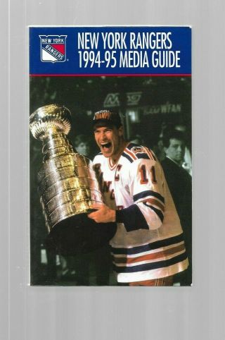 1994 - 95 York Rangers Hockey Media Guide - - - Mark Messier Ex