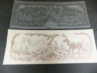 Vintage Leather Billfold Craftaid By Dick Giehl With Deer.