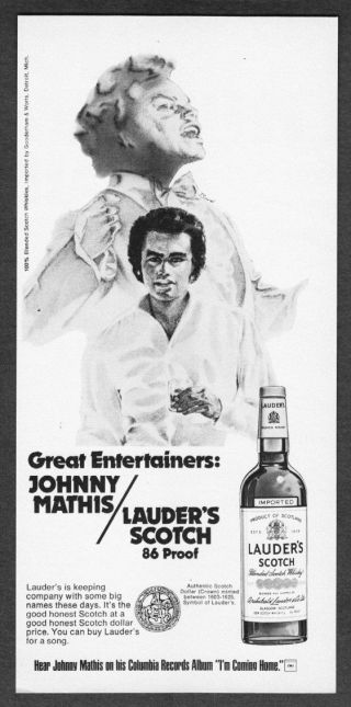 1974 Johnny Mathis Art Portrait & Lauder 