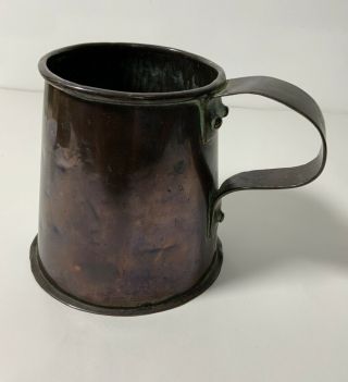 Antique Copper Ale Cider Tankard Mug A1