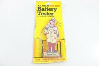 Vintage Wc Fields Red Nose Battery Tester Moc 1974 Novelty With Package - A10