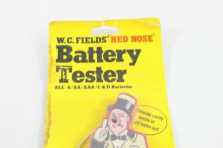 Vintage WC Fields Red Nose Battery Tester MOC 1974 Novelty With Package - A10 2