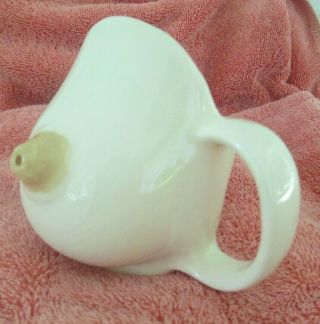 Vintage Boob Coffee Cup Mug Ceramic Novelty Gag Sipper Nipple Spout
