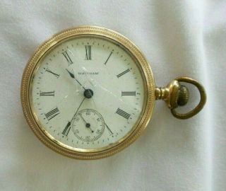 Antique Waltham Pocket Watch Model 1883 Open Face No 18 Grade 7j Circa 1905