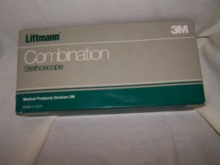 Vintage 1986 3m Littmann Combination Stethoscope 2196 Silvertone