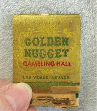 Vintage Golden Nugget Hotel Casino Las Vegas Nevada Feature Matchbook Lqqk 2