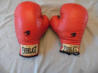 Vintage Everlast Red Boxing Gloves 16 Oz.  Made In Usa