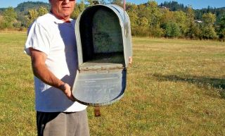 24 " Large Antique Metal Vintage U.  S.  Mail Box Mailbox Rural Farm Sign Postmaster