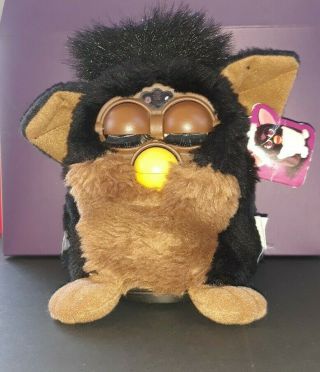 1999 Furby Vintage Brown Black Cocoa Tagged Tiger Official Electronic