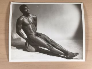 1960’s,  Western Photography Guild Male Nude,  Handsome African American Model 4x5