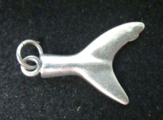 Vintage Sterling Silver Shark Tail Charm