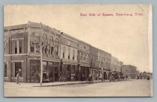 Main Square Dyersburg Tennessee Dyer County Tn Antique Postcard 1914