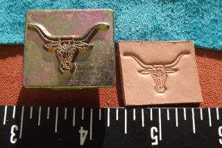 Leather Tools/ Vtg Midas 1 " Stamp 8213 Longhorn
