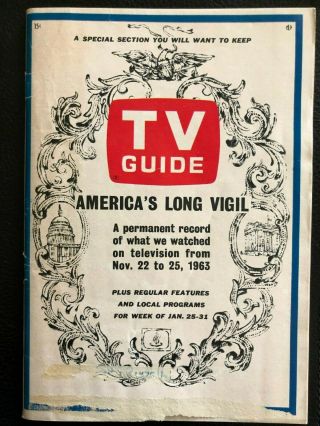 1964 Jan 25 - 31 Tv Guide Special " America 