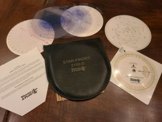 Weems & Plath Star Finder 2102 - D W/case 10 Velum Discs,  Slide Rule,  Zodiac Disc