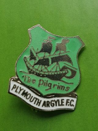 A&r Coffer Plymouth Argyle The Pilgrims Vintage Enamel Football Pin Badge