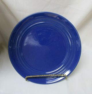 Vintage Bauer Ringware Dinner Plate 9 - 1/4 " Royal Cobalt Blue