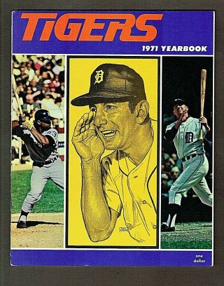 1971 Detroit Tigers Yearbook,  Billy Martin,  Al Kaline,  Bill Freehan,  Norm Cash