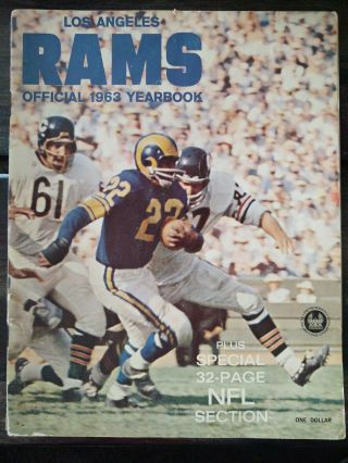 1963 Los Angeles Rams Football Yearbook