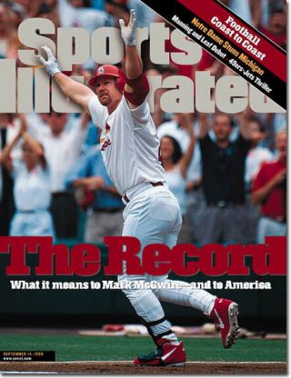 September 14,  1998 Mark Mcgwire St.  Louis Cardinals Sports Illustrated No Label