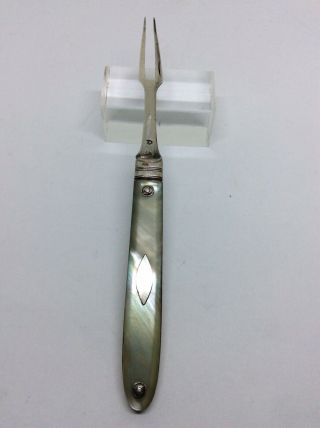 C1800 - 20 Georgian Solid Silver Mother Of Pearl Folding Fork