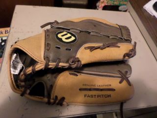 12 1/2 " Wilson A440 Baseball Softball Glove Mitt Fast Pitch Left Hand Leather