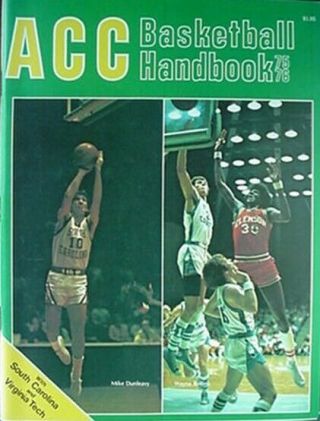 1975 - 76 Acc Basketball Handbook (tree Rollins,  Mike Duleavy,  Mitch Kupchakcvr,