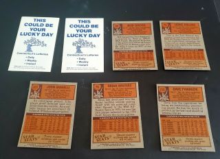 2 - 1978 BOSTON RED SOX SCHEDULE AND 5 1978 - 79 BASKETBALL CARDS 74,  76,  98,  101,  122 2
