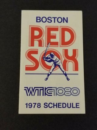 2 - 1978 BOSTON RED SOX SCHEDULE AND 5 1978 - 79 BASKETBALL CARDS 74,  76,  98,  101,  122 3