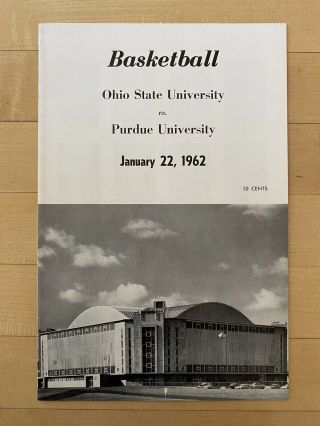 1961 - 1962 Ohio State Basketball Program Vs Purdue