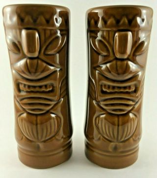 Two Vintage Hawaiian Polynesian Tiki Mug Cups M Ware China