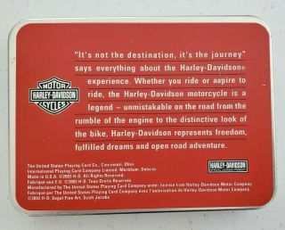 2003 Harley Davidson Collector Tin w/ 2 Decks of Playing Cards 2