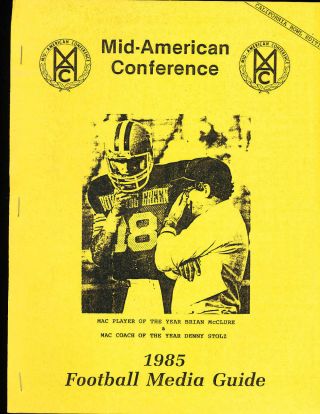 1985 Mid American Conference Bowling Green Guide Cfbx8