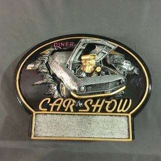 Vintage Diner Car Show Trophy Award Heavy