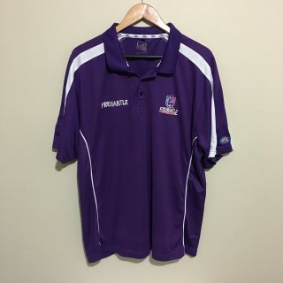 Fremantle Dockers Vintage Logo Official Afl Polo Shirt Purple Mens 2xl Xxl
