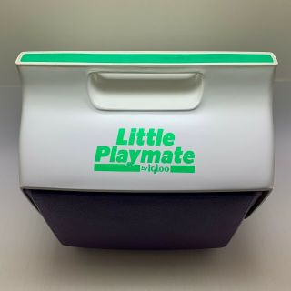 Purple Vintage Igloo Little Playmate Ice Chest With Bright Green Logos - Retro