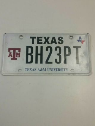 Texas License Plate Texas A&m University