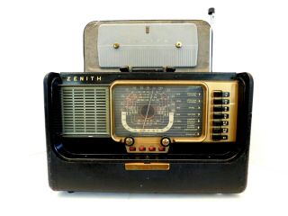 Vintage 1950s Old Zenith Transoceanic Antique Tube Chassis Radio Unrestored