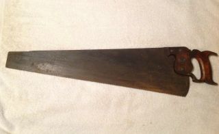Antique Hand Saw,  H.  Disston & Sons,  Philadelphia,  1896 - 1917,  26 " Blade