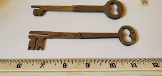 Vintage Folding Sargent Skeleton Keys 9 And Unmarked