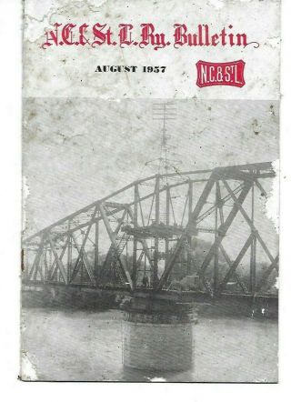 Vintage 1957 N.  C.  & St.  L.  Ry.  Bulletin Booklet